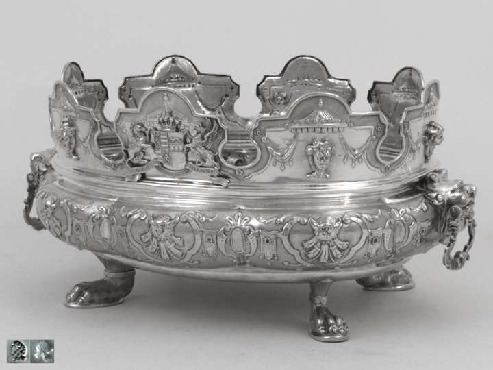 German Silver Monteith Bowl with English Provenance